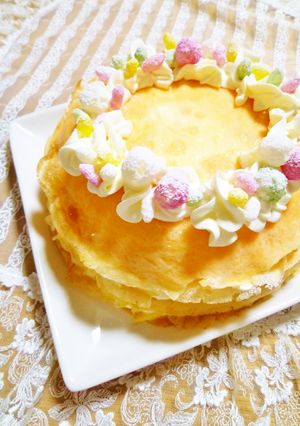 雛祭りに♡苺と白餡のもも色ミルクレープ-レシピのメイン写真