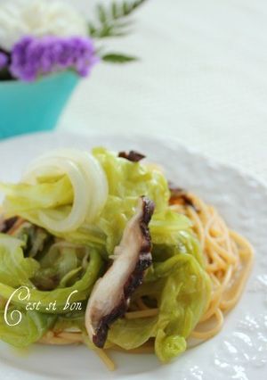 春キャベツと新玉ねぎのパスタ-レシピのメイン写真