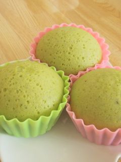 米粉で!もっちり抹茶蒸しパン-レシピのメイン写真