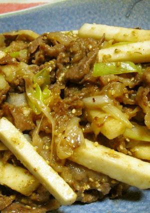 ♦牛肉と長芋の味噌炒め♦-レシピのメイン写真
