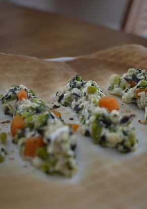 離乳食後期&完了期*手づかみ豆腐のおやき-レシピのメイン写真