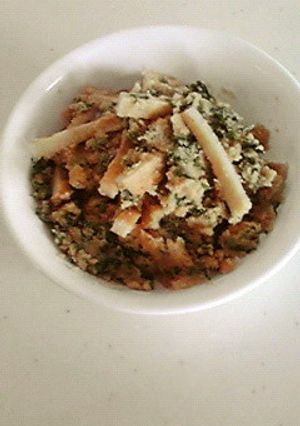 蕎麦つゆで簡単島にんじん葉入りおから-レシピのメイン写真