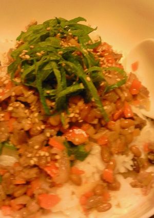 美味しい♪肉味噌納豆ネバネバ丼～♬-レシピのメイン写真