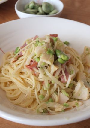 春っぽい♪そら豆と筍のパスタ-レシピのメイン写真