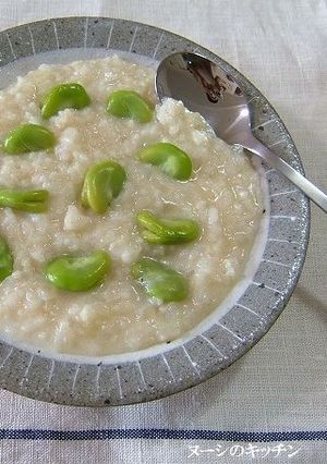 ✿チーズとろ～り旬のそら豆入りリゾット✿-レシピのメイン写真