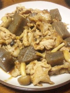 焼肉のたれ消費!豚こん炒め-レシピのメイン写真