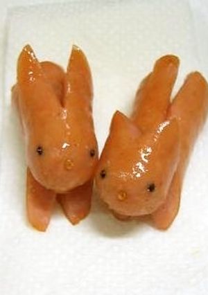 キャラ弁ウインナー　うさぎ・ねこ-レシピのメイン写真