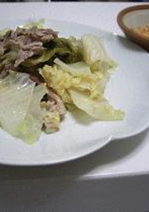 ピリ辛☆白菜と豚肉重ね蒸し-レシピのメイン写真