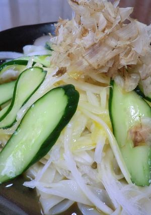 きしめん新玉釜玉-レシピのメイン写真