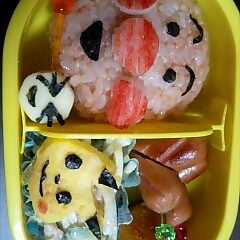 アンパンマンとピカチュウ♪ キャラ弁-レシピのメイン写真