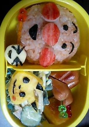 アンパンマンとピカチュウ♪ キャラ弁-レシピのメイン写真