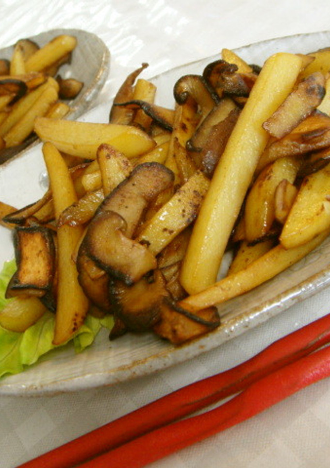 椎茸とじゃがいものバターしょうゆ炒め-レシピのメイン写真