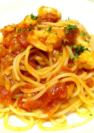 海老のトマトソーススパゲッティー-レシピのメイン写真