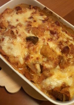 硬くなったパンを再生！カレーパングラタン-レシピのメイン写真