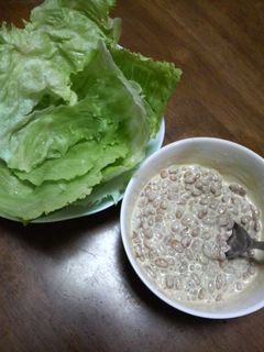 納豆の消費に☆納豆マヨ‡レタス巻き‡-レシピのメイン写真