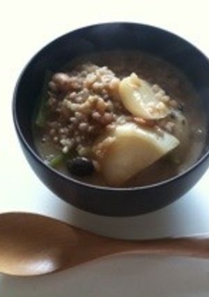 かぶの雑穀玄米豆味噌おじや-レシピのメイン写真