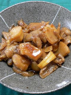 めんつゆで簡単、タケノコと鶏皮の甘辛煮-レシピのメイン写真