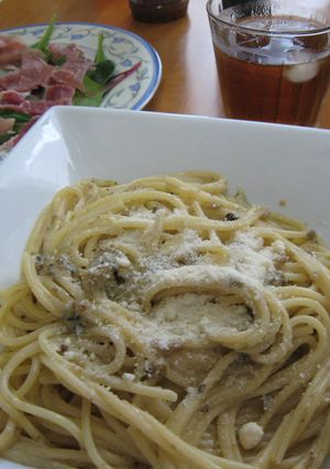 蕗味噌でクリームパスタ-レシピのメイン写真