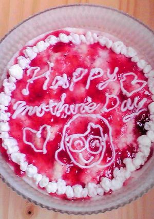 母の日デコアイスケーキ-レシピのメイン写真