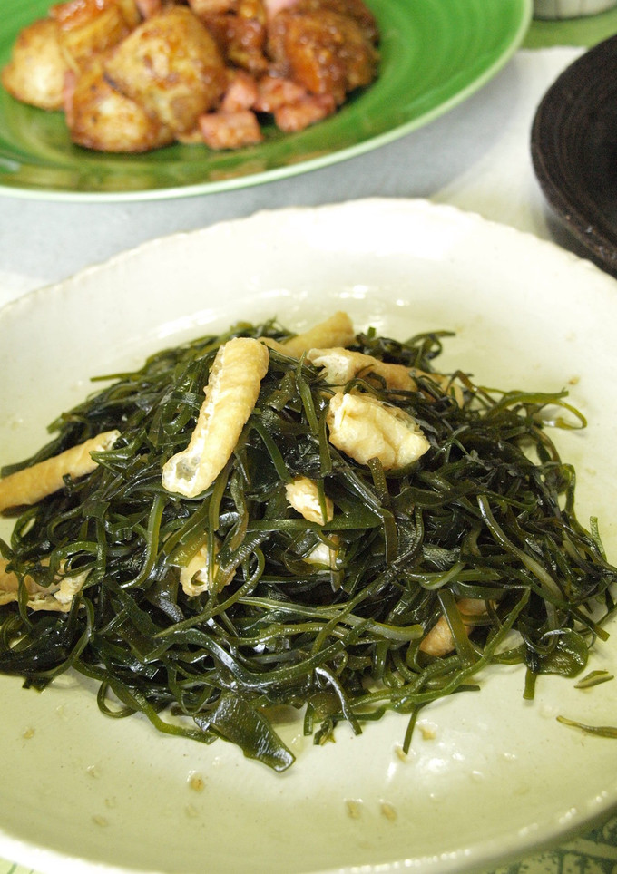 切り昆布とお揚げの炒め物-レシピのメイン写真