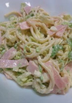 ｷｬﾍﾞﾂとハムのスパゲティサラダ-レシピのメイン写真