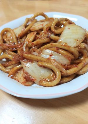 塩こうじ肉汁キムチ焼きうどん-レシピのメイン写真