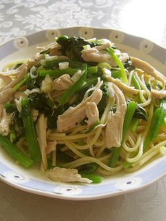 ほうれん草と鶏ササミのパスタ-レシピのメイン写真