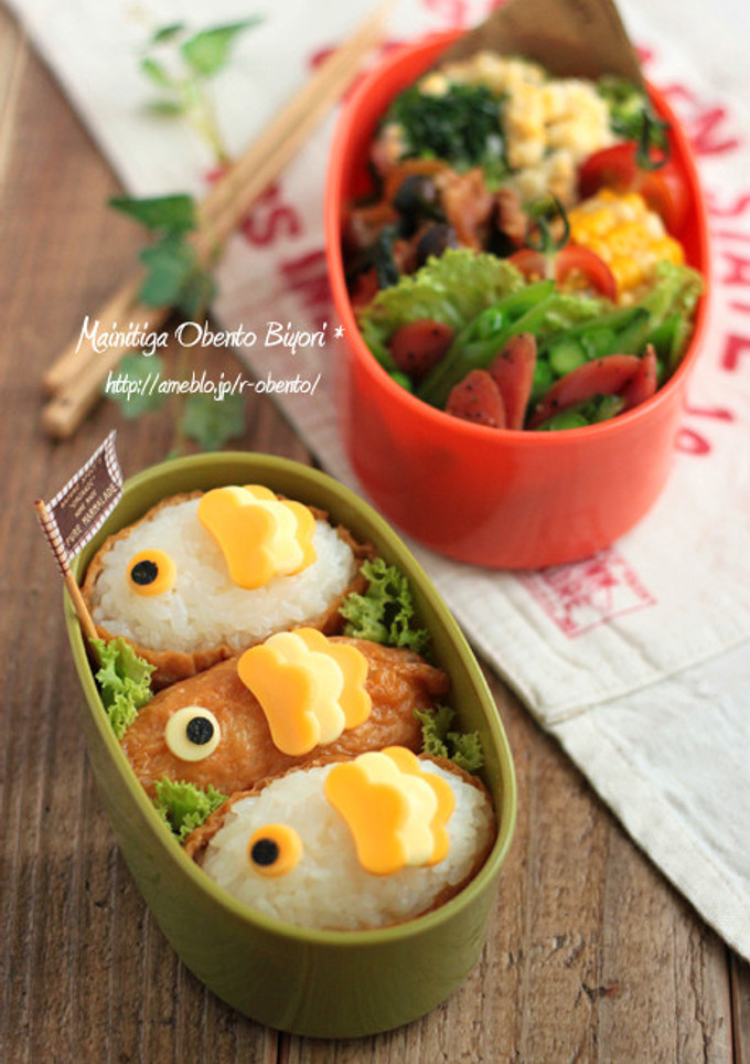 お稲荷さんで鯉のぼり♪簡単キャラ弁-レシピのメイン写真