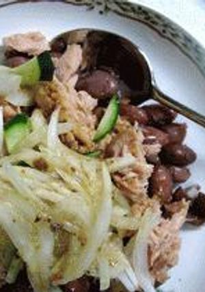 野菜をおいしく：金時豆とツナのサラダ-レシピのメイン写真