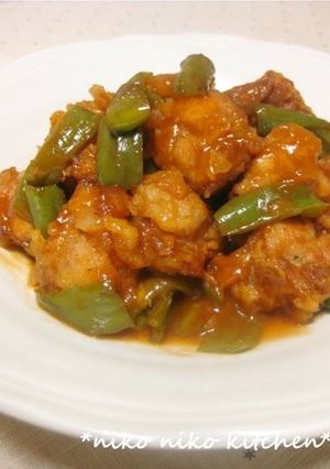 ✿酢鶏✿ピーマンと鶏もも肉だけ~♫-レシピのメイン写真