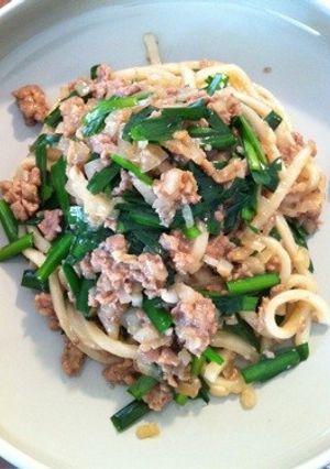 ひき肉焼きうどん-レシピのメイン写真