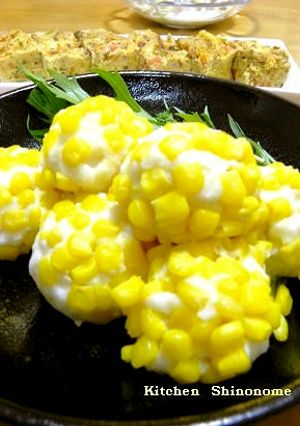 はんぺんと豆腐のコーン蒸し-レシピのメイン写真