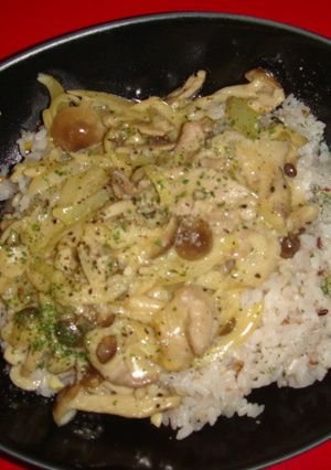 雑穀米のポークストロガノフ丼-レシピのメイン写真