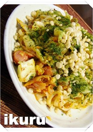 お手軽キムチーズたまご焼きうどん♪-レシピのメイン写真