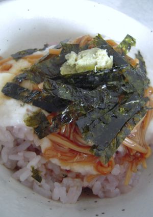 お手軽！なめたけとろろ丼-レシピのメイン写真