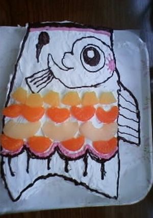 鯉のぼりケーキ(o^∀^o)-レシピのメイン写真