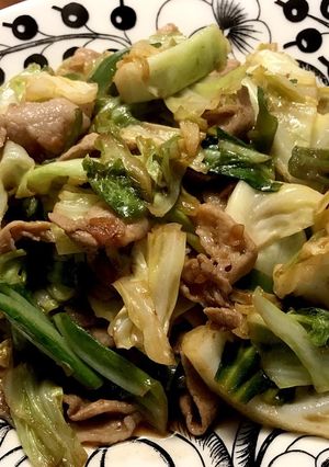 豚バラの梅醤油炒めバルサミコ風味-レシピのメイン写真