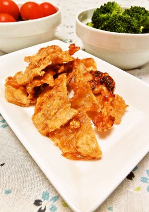 鶏皮のパリパリ焼き♪-レシピのメイン写真
