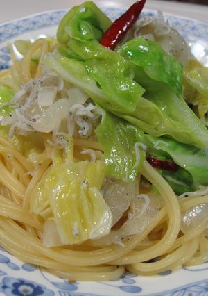 春キャベツとしらすのぺペロンチーノ-レシピのメイン写真