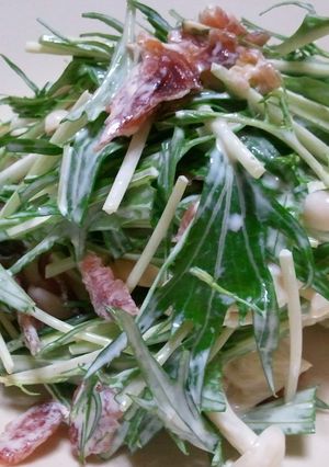 ☆鮭とば☆水菜の和え物-レシピのメイン写真