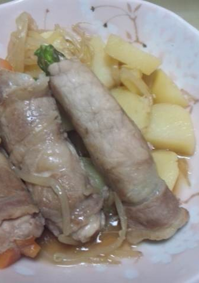 肉巻とたっぷり野菜の煮物-レシピのメイン写真