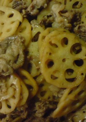 ✿レンコンと豚肉の酢と醤油炒め✿-レシピのメイン写真