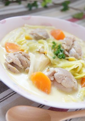 鶏肉とキャベツのコーンクリームスープ煮-レシピのメイン写真