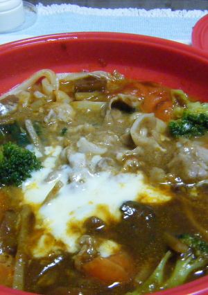 【シリコンスチーマー】洋風カレーうどん-レシピのメイン写真