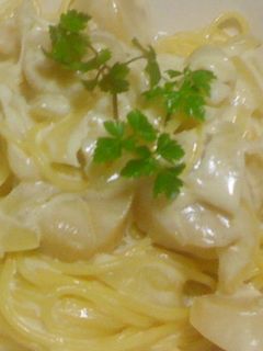 ホタテのクリームパスタ-レシピのメイン写真