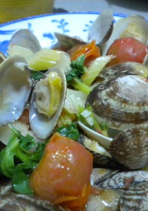 あさりとセロリのフライパン蒸し-レシピのメイン写真