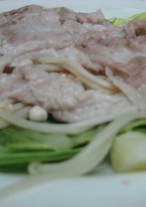 キャベツ&豚バラのレンジ蒸し-レシピのメイン写真