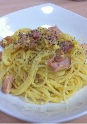豆乳でヘルシー♪カルボナーラ-レシピのメイン写真