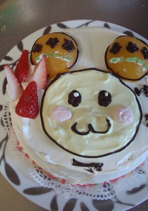 うーたん　誕生日ケーキ-レシピのメイン写真