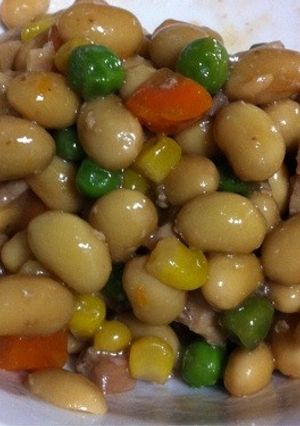 超簡単...20分..丼で..大豆の煮物-レシピのメイン写真
